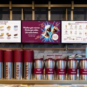 Costa Coffee powered by SignStix digital signage platform